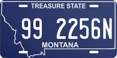 MT license plate 992256N