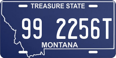 MT license plate 992256T