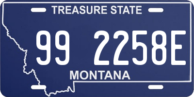 MT license plate 992258E