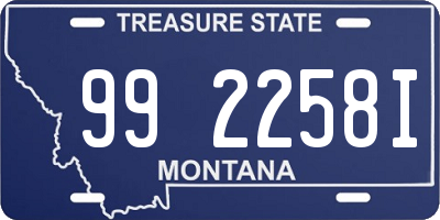 MT license plate 992258I