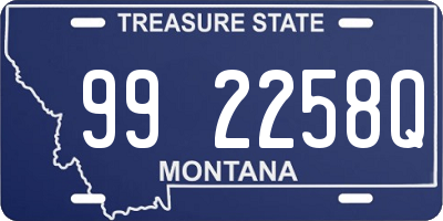 MT license plate 992258Q