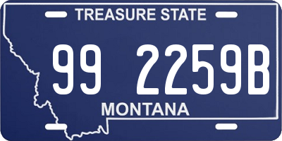 MT license plate 992259B