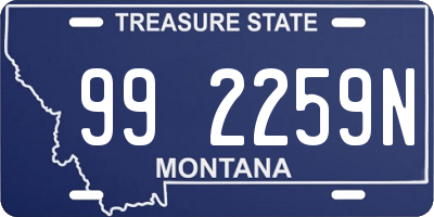 MT license plate 992259N