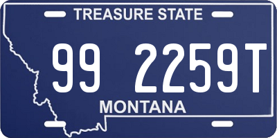 MT license plate 992259T