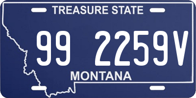 MT license plate 992259V