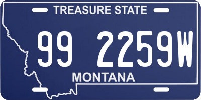 MT license plate 992259W