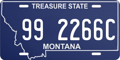 MT license plate 992266C