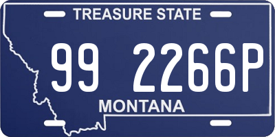 MT license plate 992266P