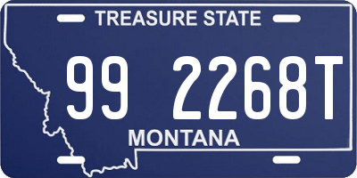 MT license plate 992268T