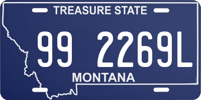 MT license plate 992269L