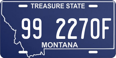 MT license plate 992270F