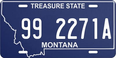 MT license plate 992271A