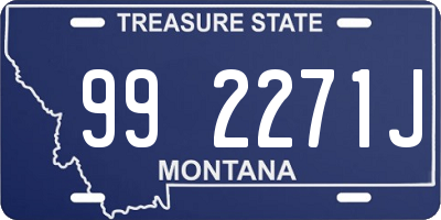 MT license plate 992271J