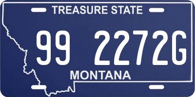 MT license plate 992272G