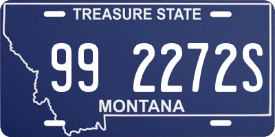 MT license plate 992272S