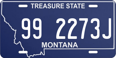 MT license plate 992273J