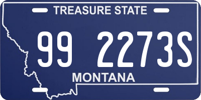 MT license plate 992273S