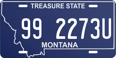 MT license plate 992273U