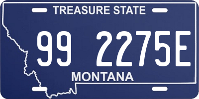 MT license plate 992275E