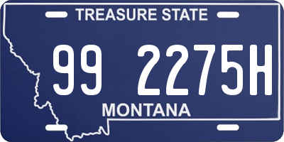 MT license plate 992275H