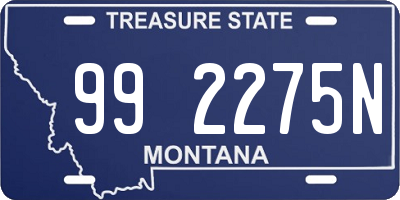 MT license plate 992275N