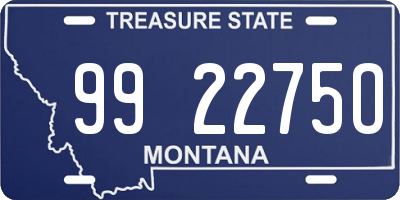 MT license plate 992275O