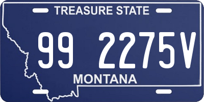 MT license plate 992275V