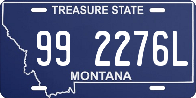 MT license plate 992276L