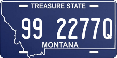 MT license plate 992277Q