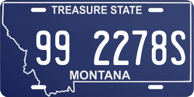 MT license plate 992278S