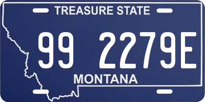 MT license plate 992279E