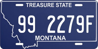 MT license plate 992279F