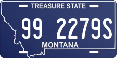 MT license plate 992279S