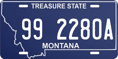 MT license plate 992280A