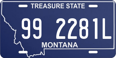 MT license plate 992281L