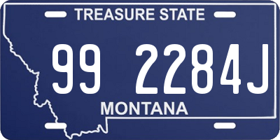 MT license plate 992284J