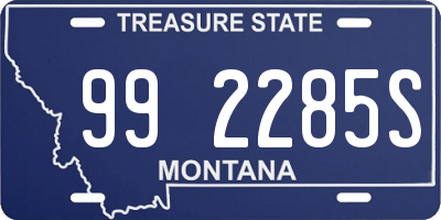 MT license plate 992285S