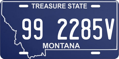 MT license plate 992285V