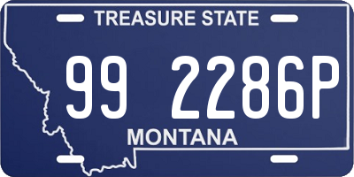 MT license plate 992286P