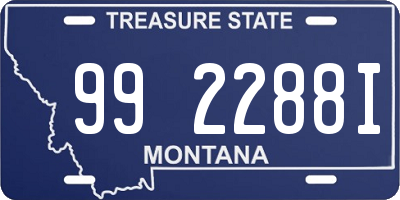 MT license plate 992288I