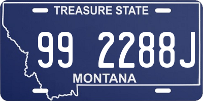 MT license plate 992288J