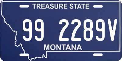 MT license plate 992289V