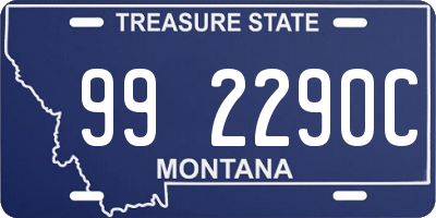 MT license plate 992290C