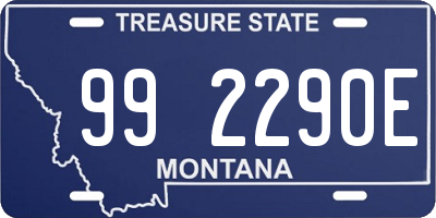 MT license plate 992290E