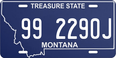 MT license plate 992290J