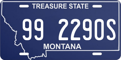 MT license plate 992290S