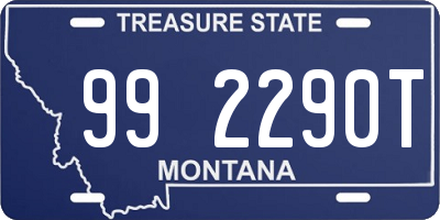 MT license plate 992290T