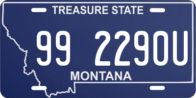 MT license plate 992290U