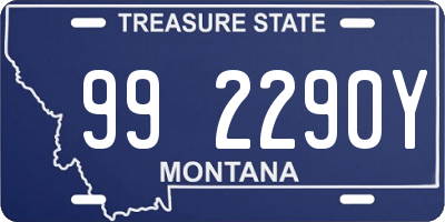 MT license plate 992290Y