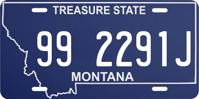 MT license plate 992291J